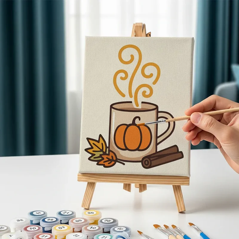 Malen nach Zahlen – 3 Mini-Gemälde - Herbstglück