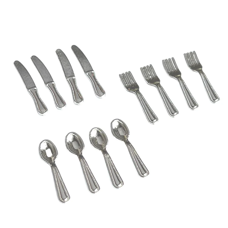 Besteck 12-teilig silber modern