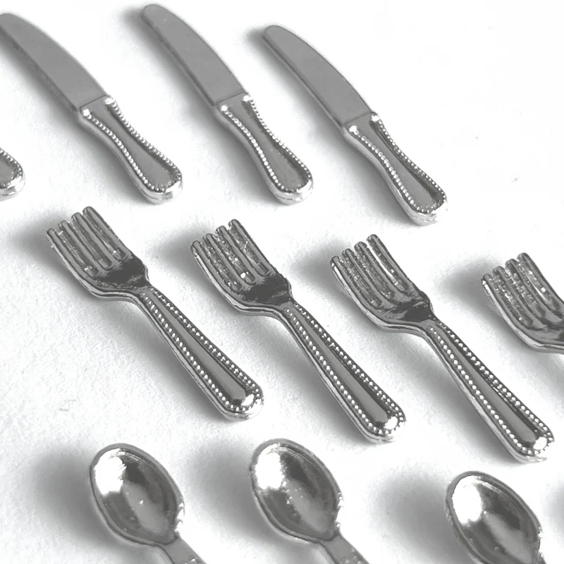 Besteck 12-teilig silber modern