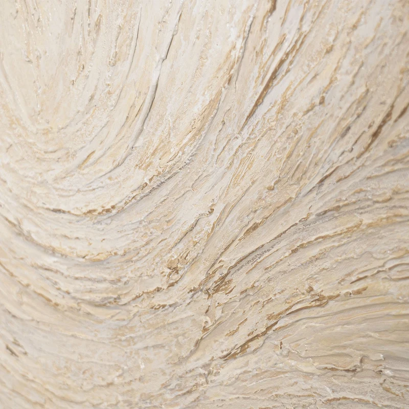 Gemälde mit Rahmen „Baumstrom“ – Abstrakte Kunst in Beige und Creme