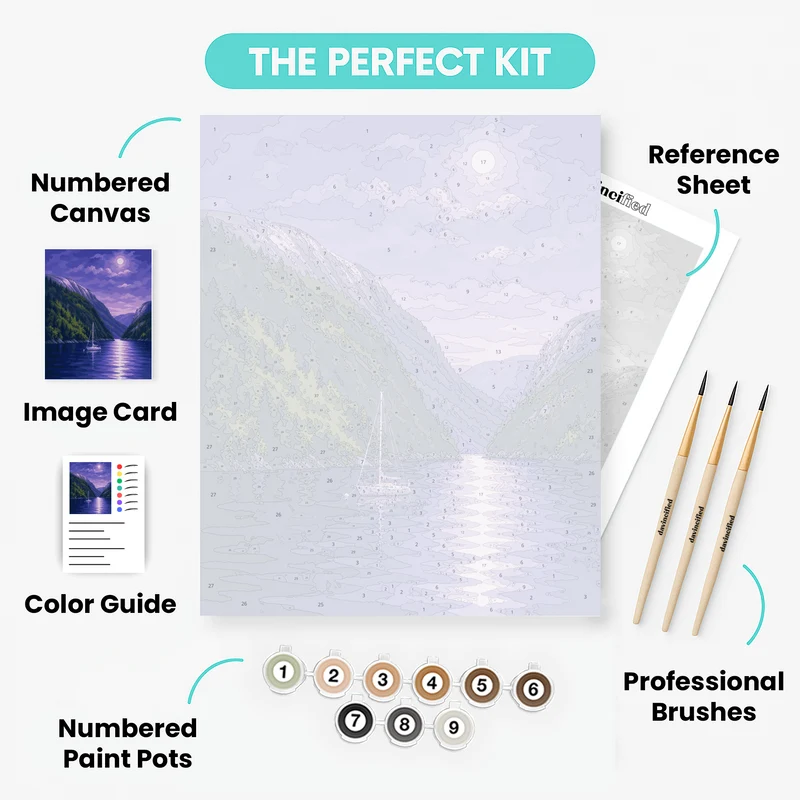 Moonlit Somes Sound - Paint by Numbers Kit