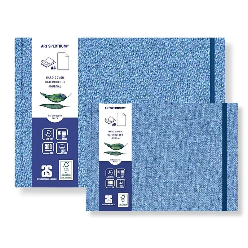 Art Spectrum Watercolour Journal Blue Linen Hard Cover
