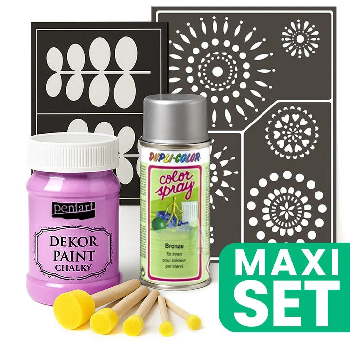 Furniture Renovation Set with Silver Spray Paint - Blackberry