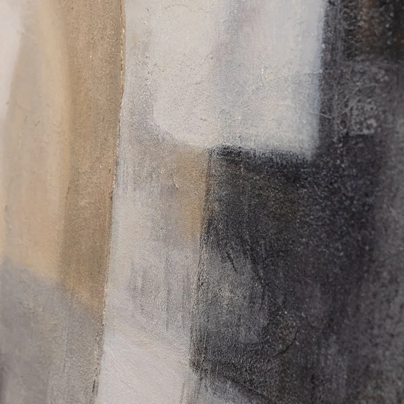 Handgemalte Wandkunst „Geisterhaftes Licht“ – Strukturierte Malerei modern mit Rahmen