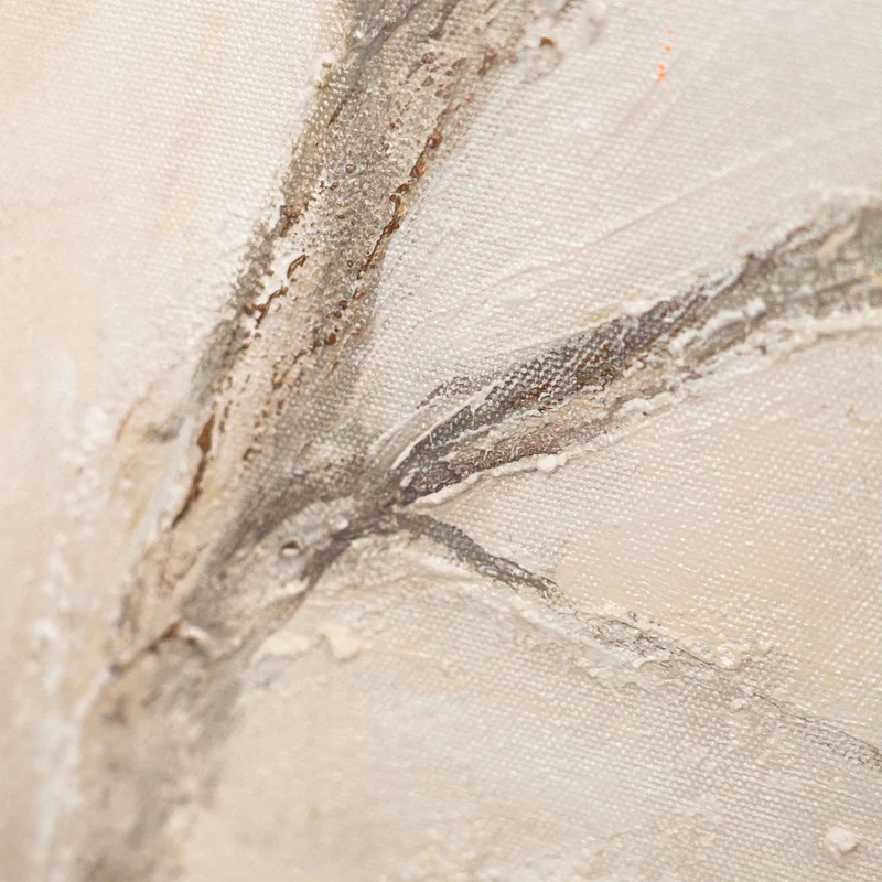 Gemälde mit Rahmen „Singende Pause“ – Acrylkunst mit Vogelmotiv