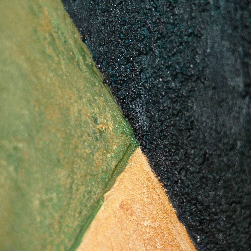 Abstrakte Geometrie Gemälde „Ordnung und Bewegung“ - Acrylmalerei mit Struktur