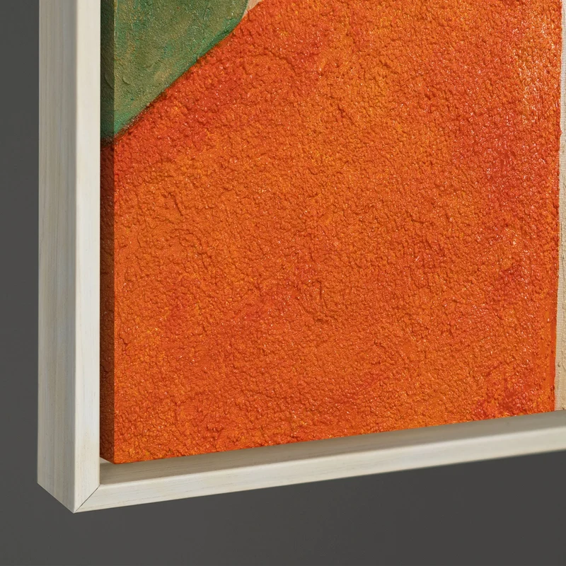 Abstrakte Geometrie Gemälde „Ordnung und Bewegung“ - Acrylmalerei mit Struktur