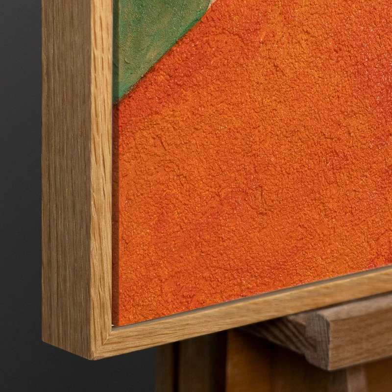 Abstrakte Geometrie Gemälde „Ordnung und Bewegung“ - Acrylmalerei mit Struktur