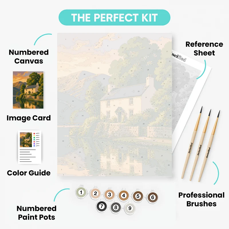 Grasmere Lakeside Glow - Paint by Numbers Kit