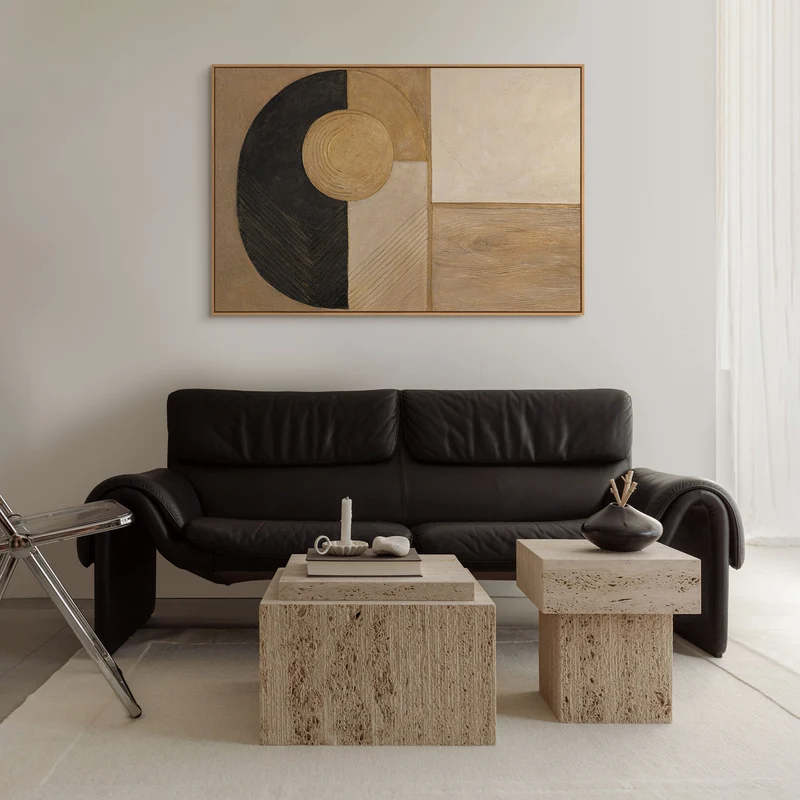 Moderne Acrylbild „Form und Textur“ – Acrylmalerei mit geometrischen Formen