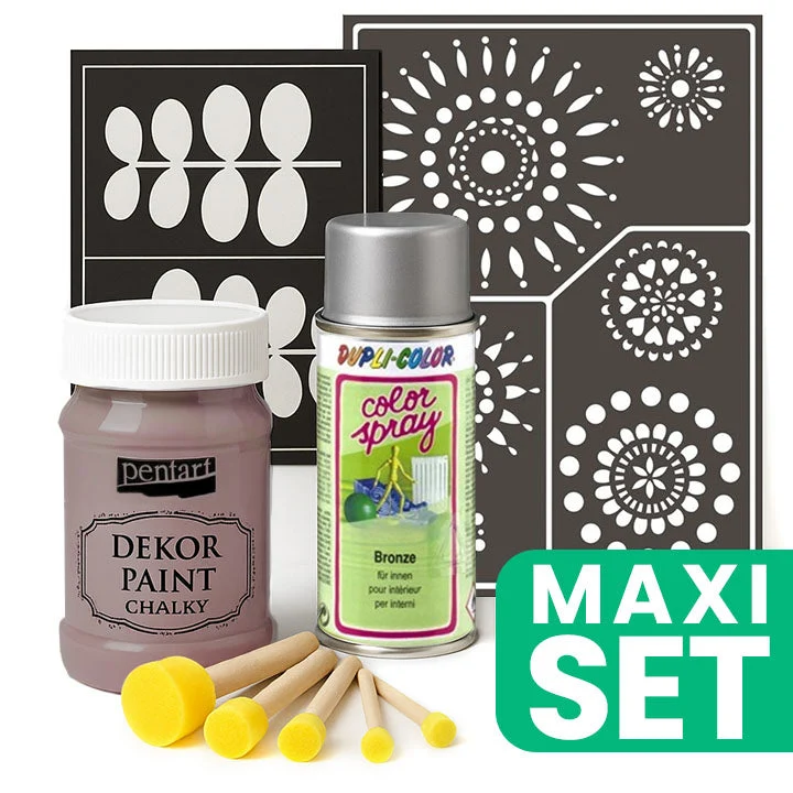 Furniture Renovation Set with Silver Spray Paint, Milk Chocolate