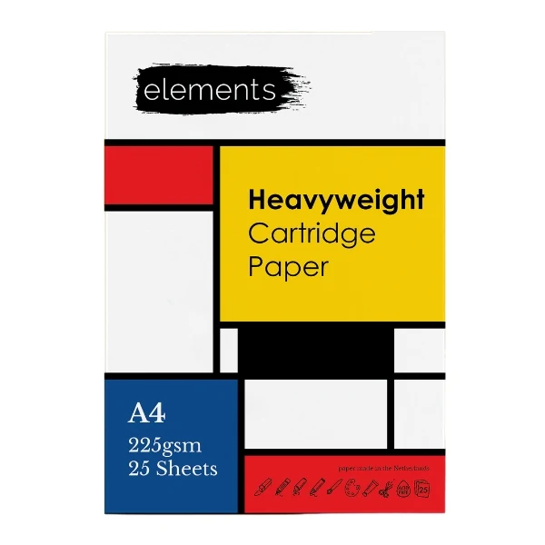 Elements - A4 Heavyweight Cartridge Paper Pad 25 sheets 225gsm