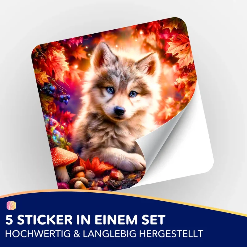 Aufkleber 5er-Set - Akiro
