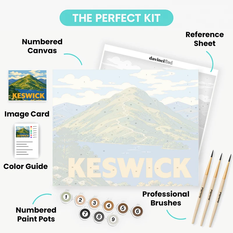 Catbells Winding Path - Paint by Numbers Kit