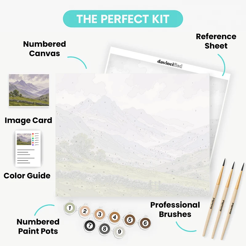 Langdale Pikes Mist - Paint by Numbers Kit