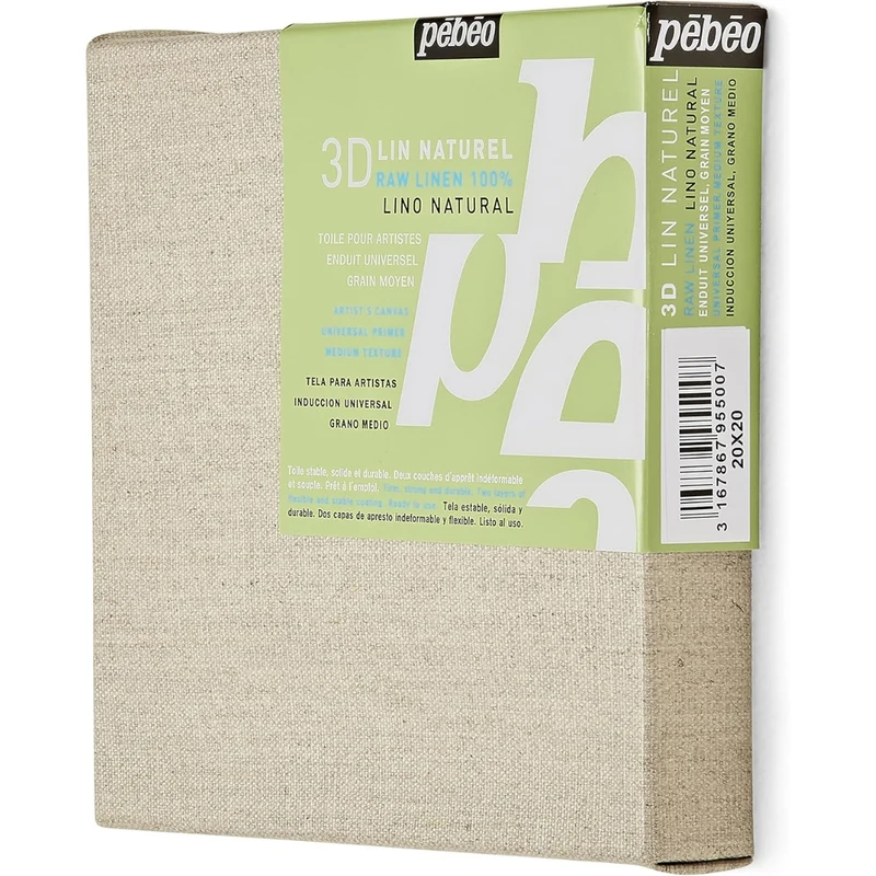 Pebeo - Natural Linen Canvas - Deep Edge 3D - 20X40 cm
