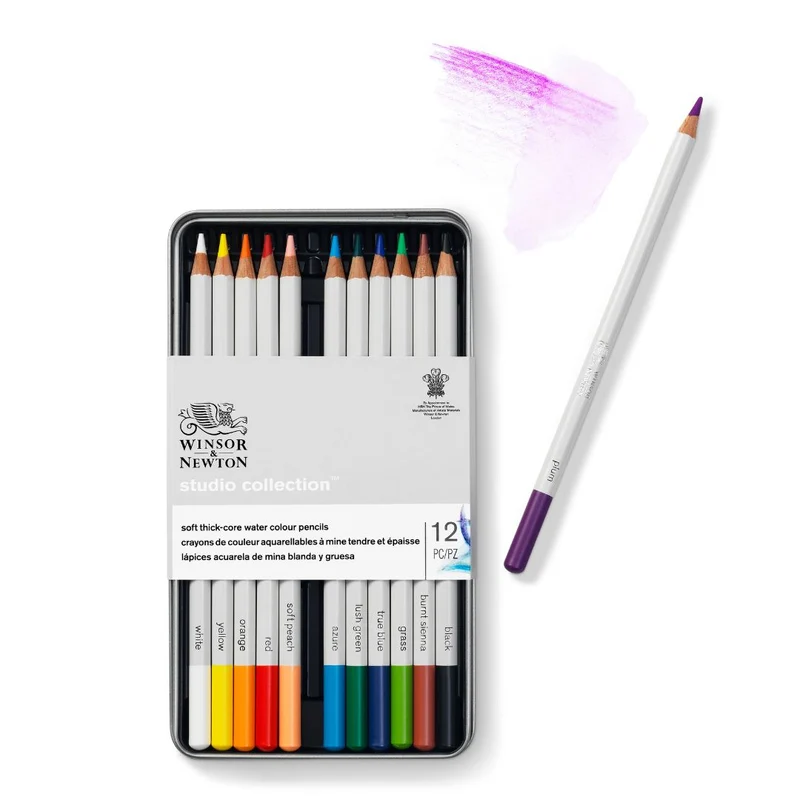 Winsor & Newton - Watercolour Pencil Tin 12x Assorted