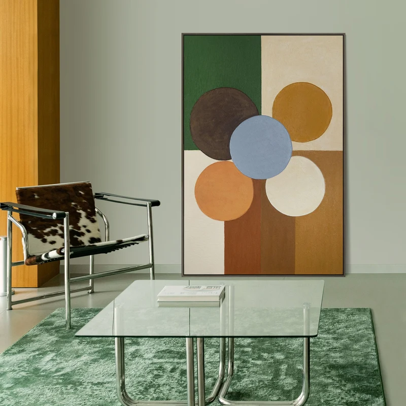 Handgemaltes Acrylbild „Sphäre der Balance“ – Geometrische Kunst für Wohnzimmer