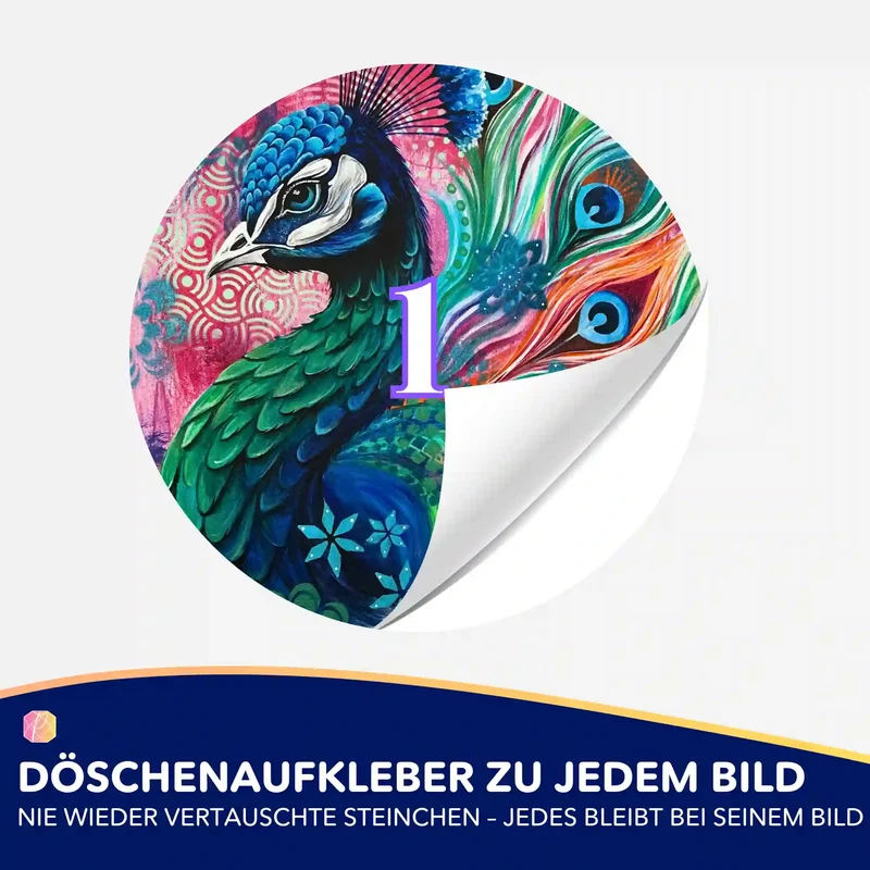 Döschenaufkleber - Majestät der Farben