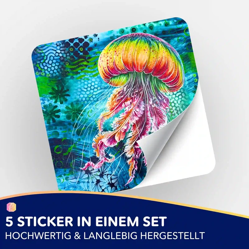 Aufkleber 5er-Set - Medusa Solaris