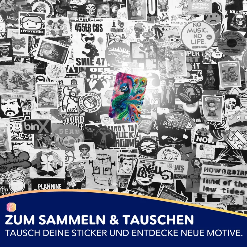 Aufkleber 5er-Set - Majestät der Farben