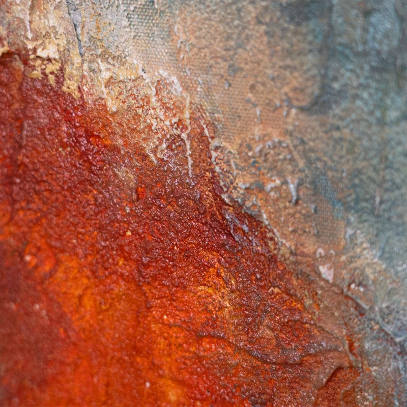 Handgemaltes Abstraktes Gemälde „Warme Flüstern“ – Acrylgemälde mit Struktur