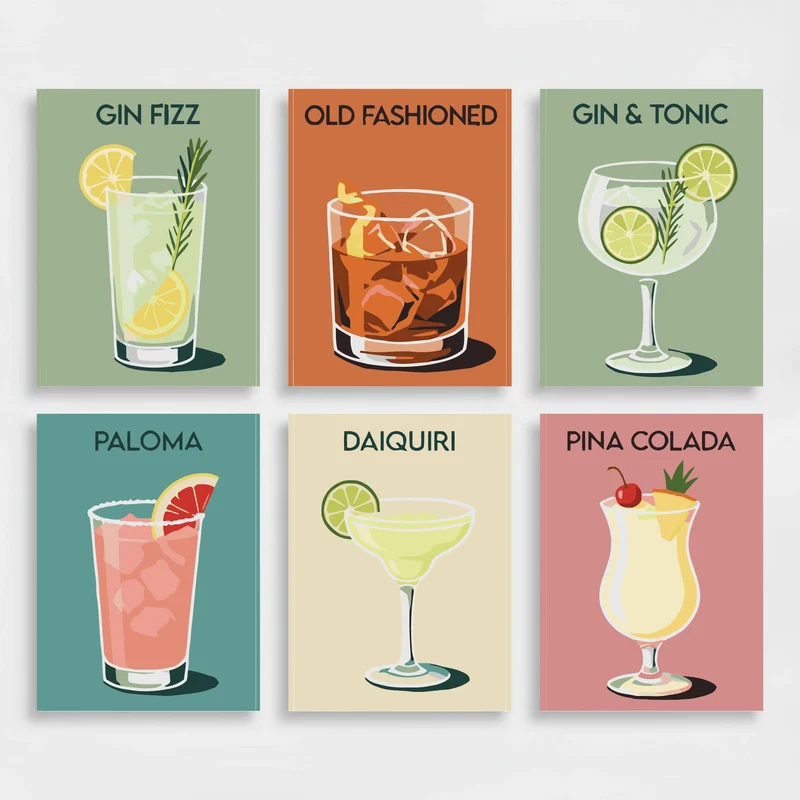Cocktail Collection - Mini Paint by Numbers Set