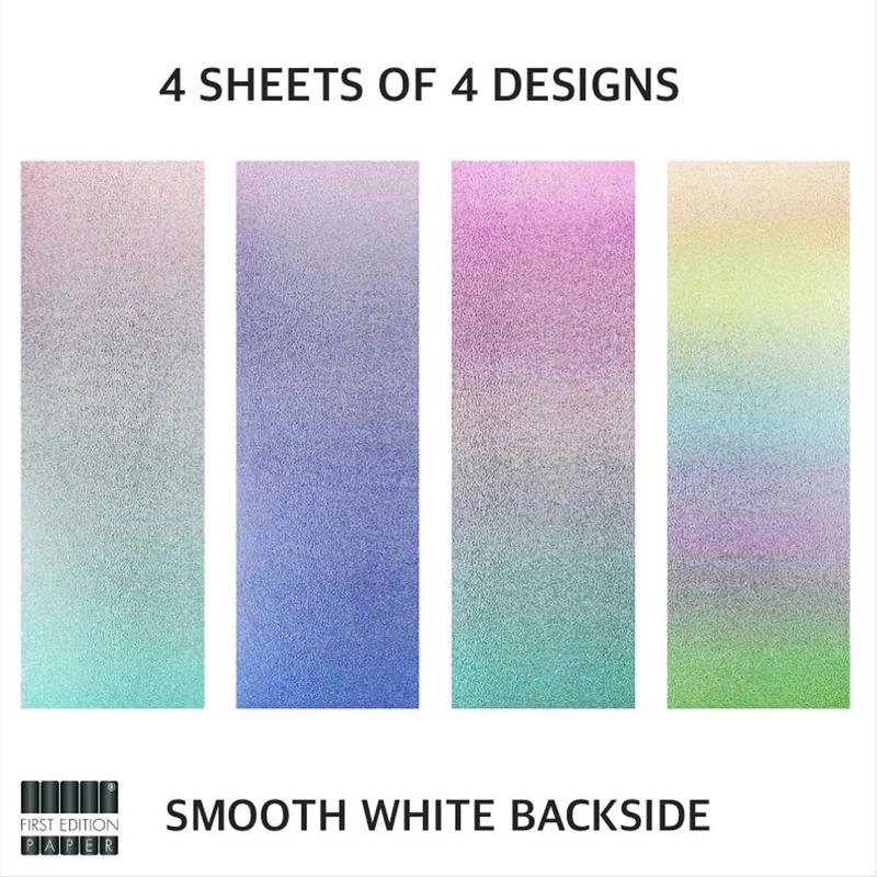 First Edition - A4 Glittered Paper Pad Pastel Ombre
