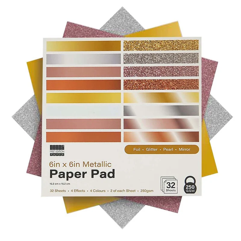 First Edition - 6in x 6in Metallic Paper Pad