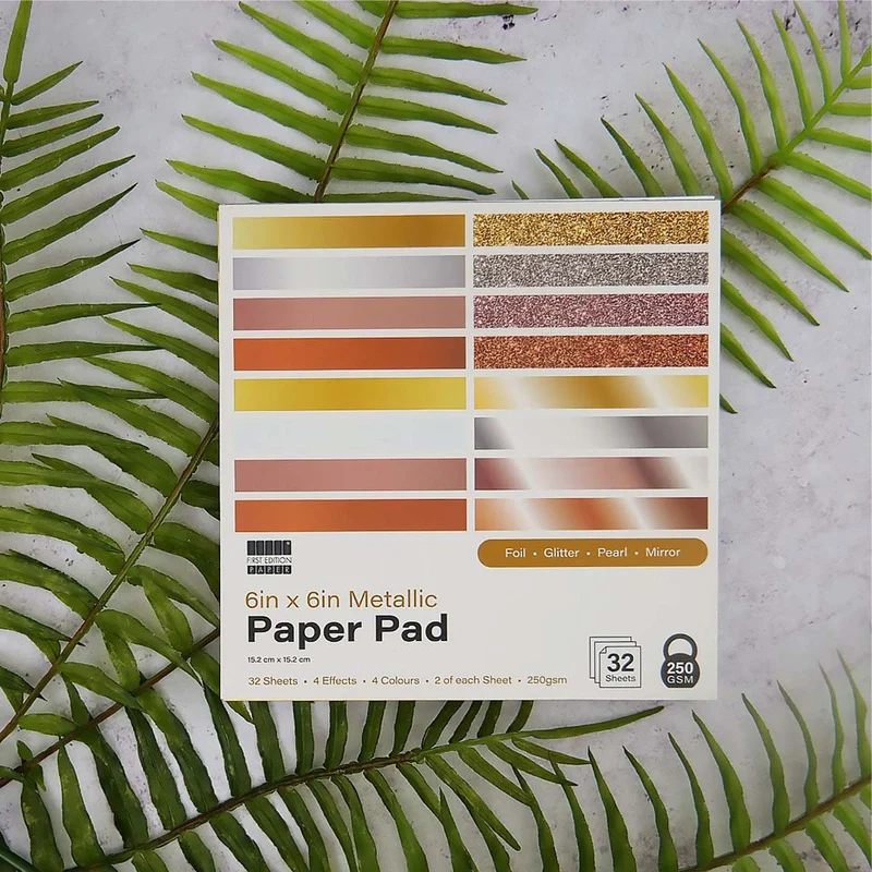 First Edition - 6in x 6in Metallic Paper Pad