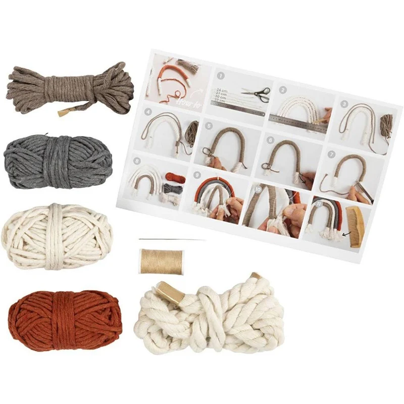 Creativ - Mini Craft Kit - Macramé - Rainbow - 1 pack
