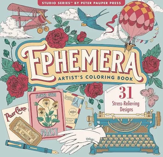 Ephemera Artist’s Colouring Book