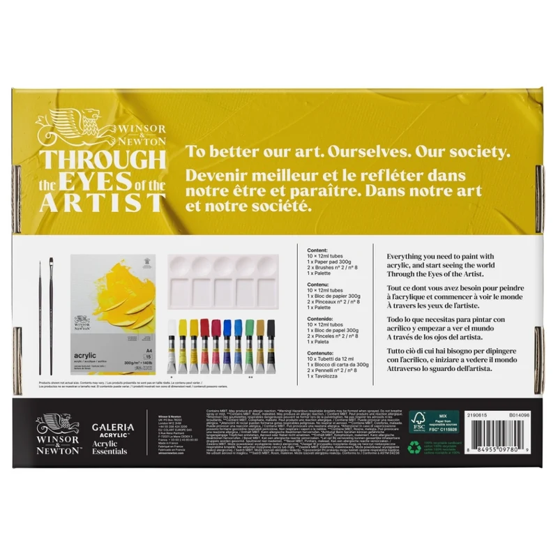 Winsor and Newton - Galeria Acrylic Colour - 14 Peice set