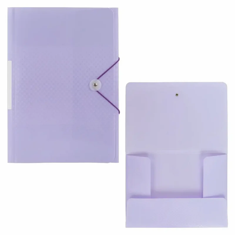 Idena Sammelmappe PP A4 Gummizug Rückenschild pastell flieder