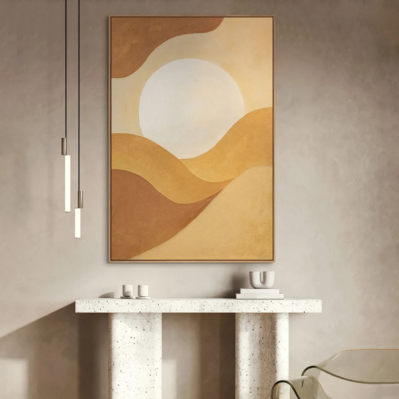 Abstraktes Gemälde „Umarmung der Morgendämmerung“ – Moderne Wandkunst mit Struktur