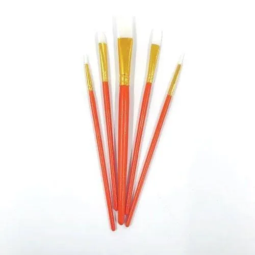 Brush Set 5 Assorted Synthetic Hair