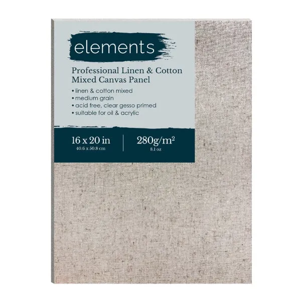 Elements - Canvas Board - Professional Cotton/Linen Blend 16"x20"