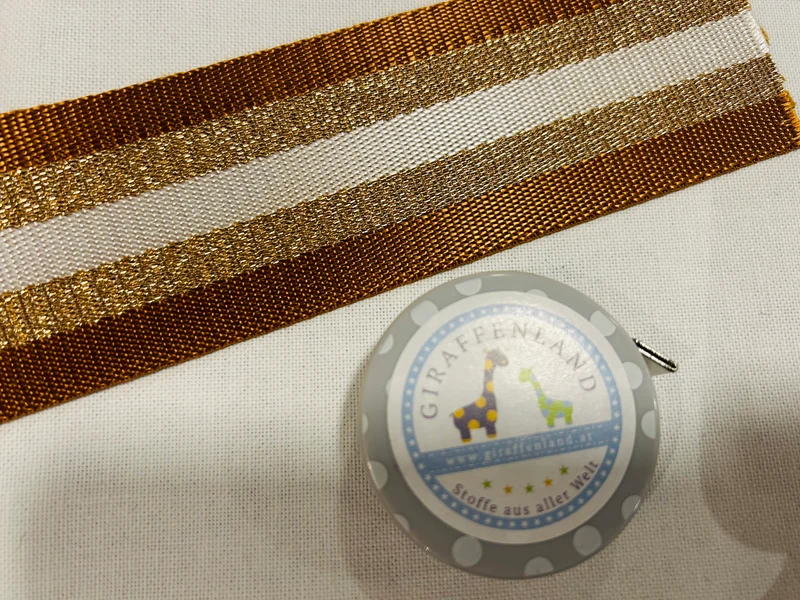 Gurtband 5cm braun gold