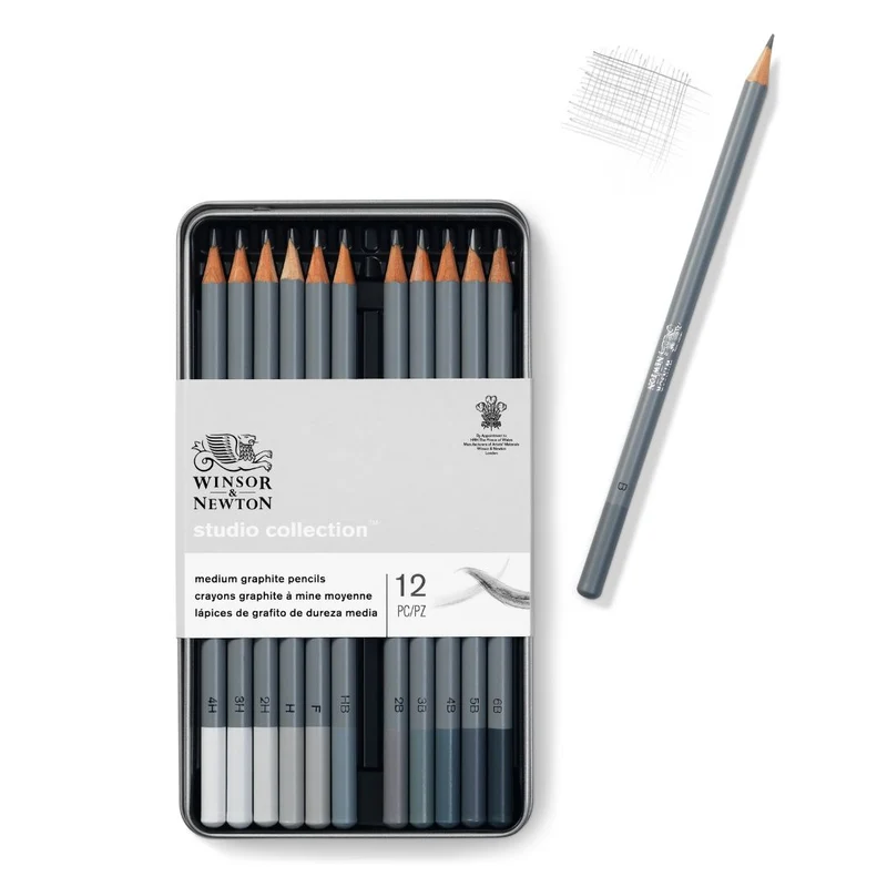 Winsor & Newton - Graphic Pencil Tin 12x Assorted
