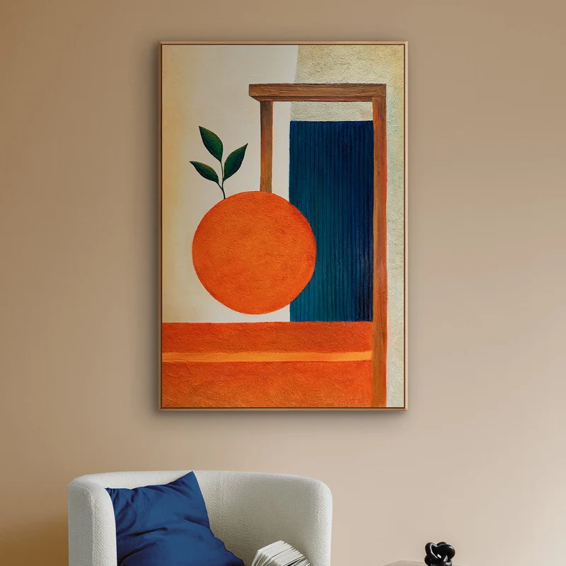 Handgemaltes Acrylbild „Fruchtbare Balance“ – Abstrakte Wandkunst mit Struktur