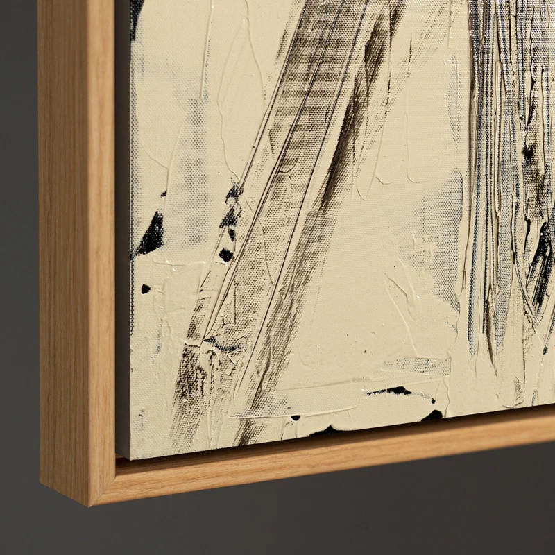 Handgemaltes Leinwandbild „Parallelen und Schnittpunkte“ – Abstrakte moderne Wanddeko