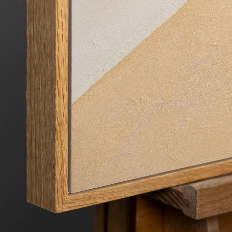 Handgemaltes Acrylbild mit Rahmen „Geometrie des Gesichts“ – Kubistische Wandkunst auf Leinwand
