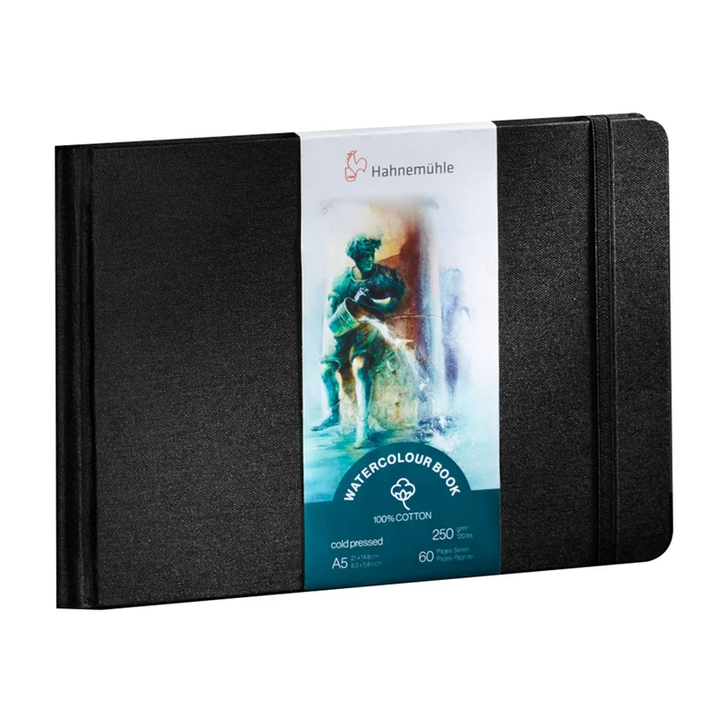 Hahnemuhle - Hardback Watercolour Book - 100% Cotton 250gsm A5 - Landscape