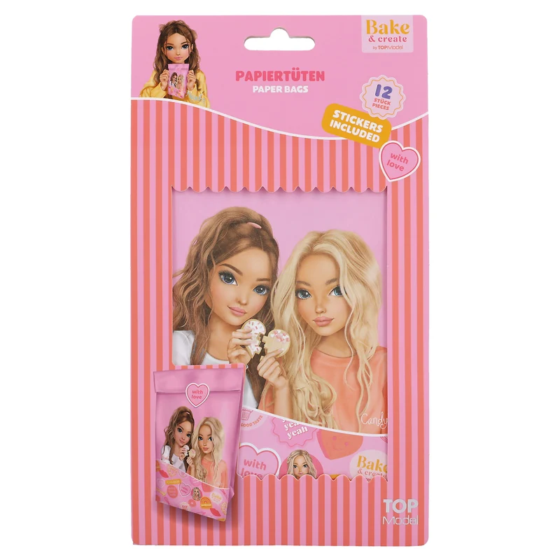 TOPModel Papiertüten Bake & Create – 12 Stück, Design zufällig