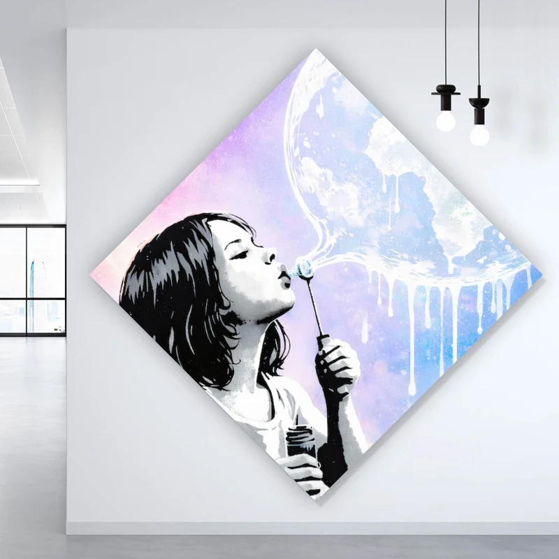 Acrylglasbild Keep Dreaming Raute