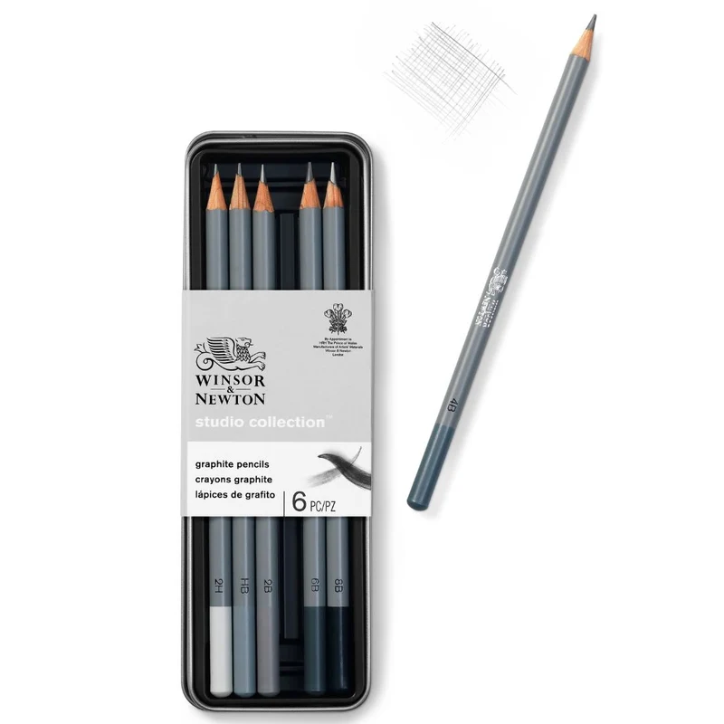 Winsor & Newton - Graphic Pencil Tin 6x Assorted