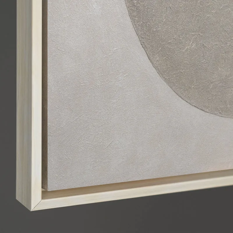 Geometrische Wandkunst „Stille der Geometrie“ – Minimalistische Acrylmalerei handgemalt