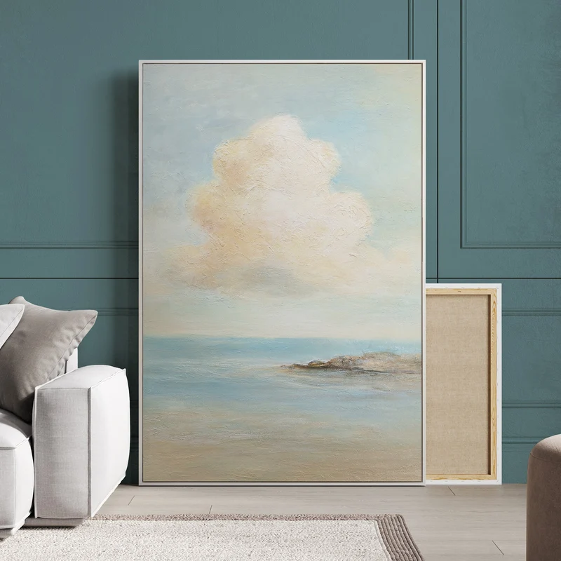 Handgemaltes Leinwandbild „Leichtigkeit des Seins“ – Moderne Acrylmalerei Meer