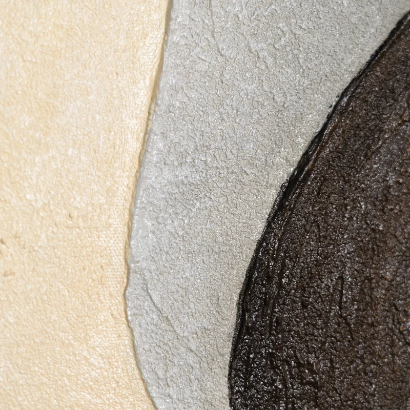 Handgemaltes Acrylbild mit Rahmen „Abendliche Hügel“ – Moderne Wandkunst in Erdtönen