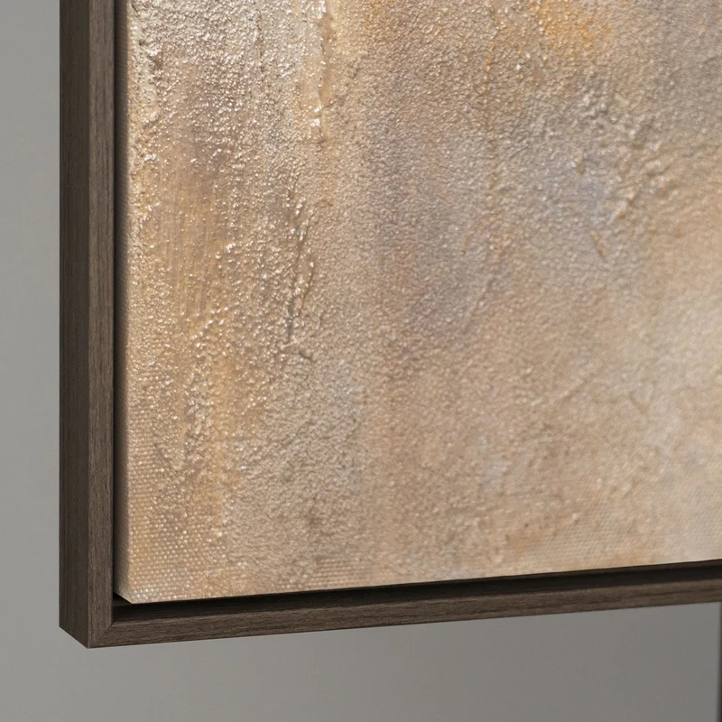 Handgemaltes Gemälde „Leuchten in den Wolken“ – Elegantes Acrylgemälde mit Goldakzenten